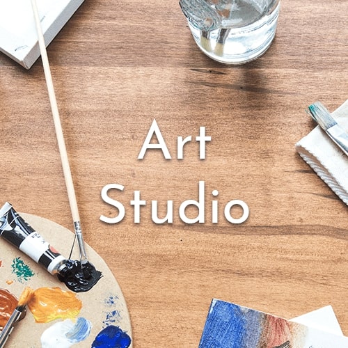 A photo with the words "Art Studio" in the middle